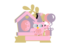 Owl Cake Topper 3D SVG Product Image 3