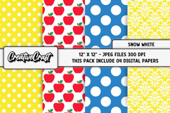 Snow white Digital Papers, scrapbooking backgrounds designs Product Image 1