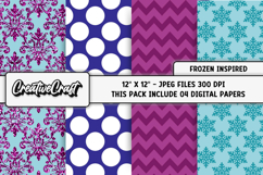 Frozen Inspired Digital Papers, scrapbooking papers designs Product Image 1