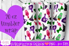 Halloween tumbler wrap PNG for sublimation seamless design Product Image 1