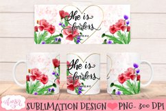 She is fearless Mug Wrap for sublimation | Christian mug PNG Product Image 1