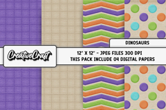 Dinosaurs Digital Papers, scrapbooking backgrounds designs Product Image 1