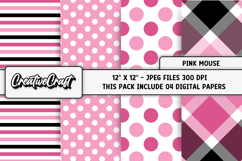 Minnie Digital Paper, minnie digital scrapbook, illustration Product Image 1