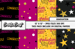 Graduation Digital Papers, scrapbooking backgrounds designs Product Image 1