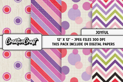 Joyful Digital Papers, scrapbooking backgrounds designs Product Image 1