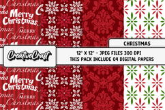 Christmas Digital Paper, christmas digital scrapbooking Product Image 1