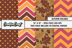 Autumn Digital Papers, thanksgiving backgrounds designs Product Image 1