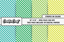 Colors Stripes Digital Papers, scrapbook backgrounds designs Product Image 1