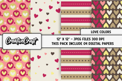 Love Colors Digital Papers, scrapbooking backgrounds designs Product Image 1
