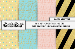 Happy New Year Digital Papers, scrapbook backgrounds designs Product Image 1