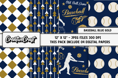 Baseball Sport Digital Papers, background designs, scrapbook Product Image 1