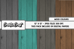 Colored Wood Digital Papers, scrapbook backgrounds designs Product Image 1