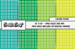 Colors Plaid Digital Papers, scrapbook backgrounds designs Product Image 1