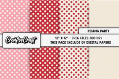 Pijama Party Digital Papers, scrapbook backgrounds designs Product Image 1