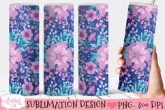 Glitter and flowers 20oz tumbler wrap sublimation PNG Product Image 2