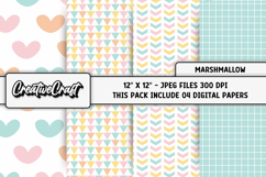 Marshmallow Digital Papers, scrapbooking backgrounds designs Product Image 1