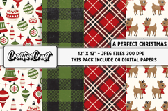 Christmas Digital Paper, christmas digital scrapbooking Product Image 1