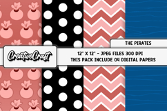 The Pirates Digital Papers, scrapbooking backgrounds designs Product Image 1