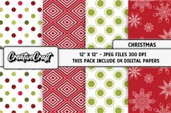 Christmas Digital Paper, christmas digital scrapbooking Product Image 1