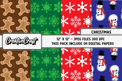 Christmas Digital Paper, christmas digital scrapbooking Product Image 1