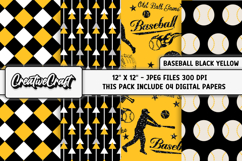 Baseball Sport Digital Papers, background designs, scrapbook Product Image 1