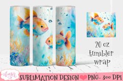 Watercolor Sea Tumbler Wrap Sublimation PNG BUNDLE Product Image 3