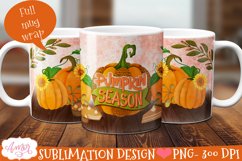 BUNDLE Fall Mug wraps PNG for sublimation 11oz and 15oz Product Image 3