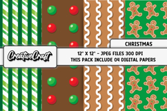 Christmas Digital Paper, christmas digital scrapbooking Product Image 1