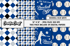 Baseball Sport Digital Papers, background designs, scrapbook Product Image 1