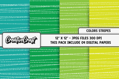 Colors Stripes Digital Papers, scrapbook backgrounds designs Product Image 1