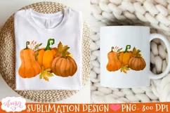 Fall pumpkins PNG for Sublimation |Thanksgiving PNG Product Image 3