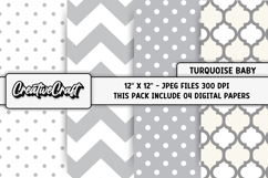 Baby Boy Digital Paper, baby boy graphics, baby illustration Product Image 1