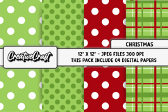Christmas Digital Paper, christmas digital scrapbooking Product Image 1