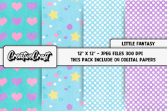 Little Fantasy Digital Papers, scrapbook backgrounds designs Product Image 1