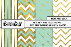 Silver Mint Digital Papers, scrapbooking backgrounds designs Product Image 1
