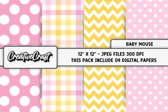 Minnie Baby Digital Paper, minni digital scrapbook graphic Product Image 1