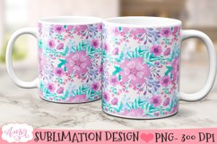 Floral designs for 11oz and 15oz mug sublimation Product Image 4