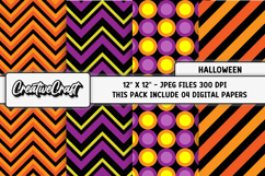 Halloween Digital Paper, halloween scrapbook, illustrations Product Image 1
