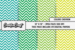 Colors Chevron Digital Papers, scrapbook backgrounds designs Product Image 1