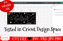 Christmas Believe Mug Wrap SVG for Cricut infusible ink 12oz Product Image 3