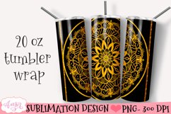 Golden Mandala Tumbler Wrap for Sublimation BUNDLE Product Image 3