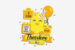 Birth Stats announcement signs 3D SVG Product Image 4