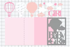 New born baby girl and boy card Product Image 3