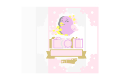 Birth Stats announcement signs Birds 3D SVG Product Image 2