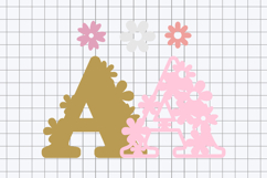 Alphabet 3D SVG Flowers Product Image 3