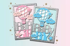 New born baby girl and boy card Product Image 4