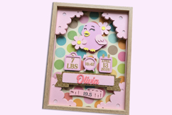 Birth Stats announcement signs Birds 3D SVG Product Image 4