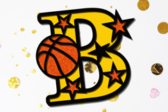 Alphabet 3D SVG basketball Product Image 4