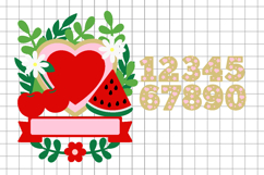 Cherry and watermelon cake topper 3D SVG Product Image 2