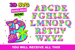 Alphabet 3D SVG Beach Product Image 1